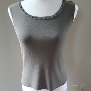 Elegant Olive Sleeveless Top